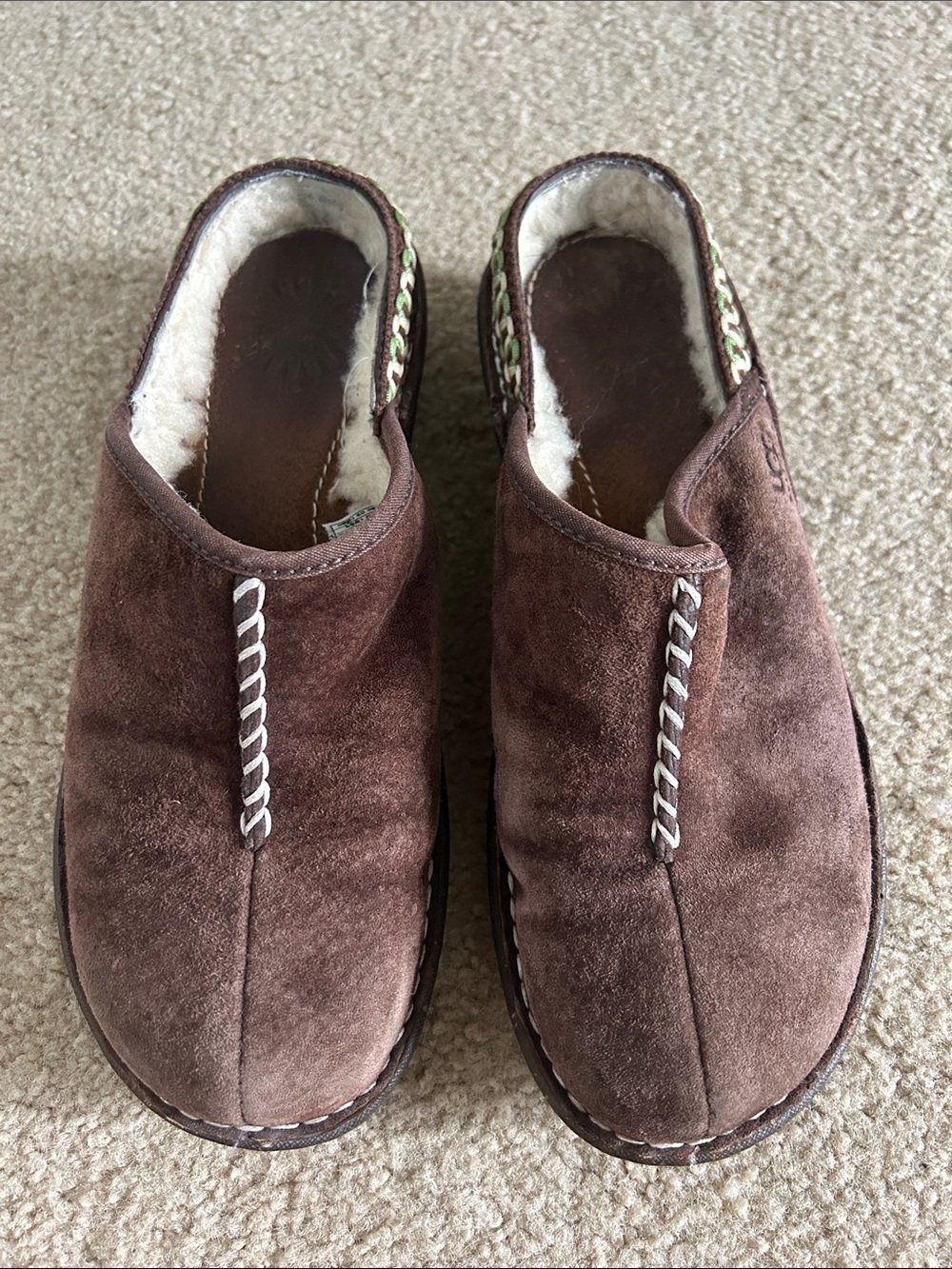 UGG Brown Suede Slip-On Clogs sz 8